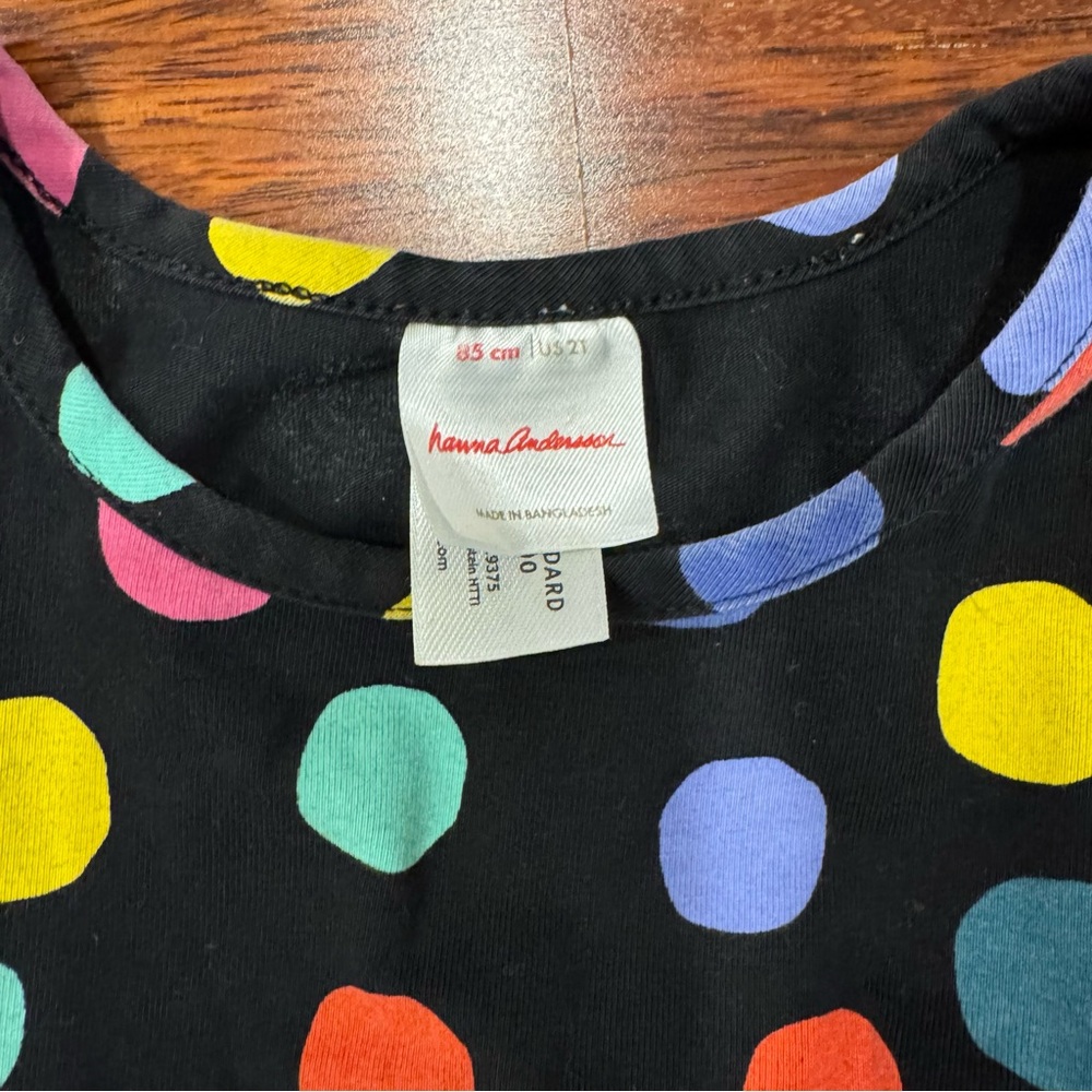 Hanna Andersson long sleeve organic cotton Tshirt dress size 85 2T EUC - Picture 2 of 5